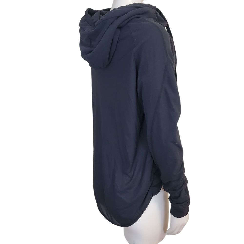 GYMSHARK BLACK AURA Funnel Neck HOODIE sweatshirt‎ Size S Sheer Back/Front - Picture 6 of 10
